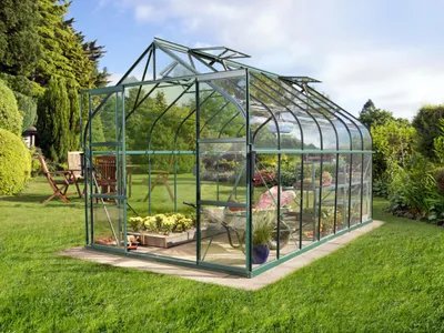 Obrázek produktu pro Vitavia "Diana 11500" skleník smaragdově zelený 11,5 m² 3 mm tvrzené bezpečnostní sklo