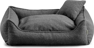 Obrázok produktu pre Stredný pelech pre psa Bear - Umývateľný vankúš pre psa - Vrátane malého vankúša - Výber farieb a veľkostí (L - 90x75, tmavosivá)