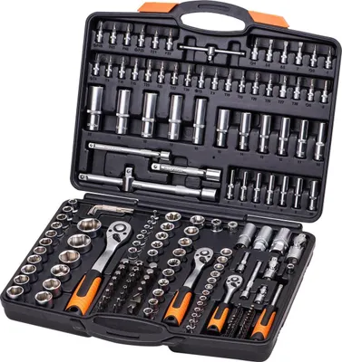 Produktbild von Varan Motors - VT13019 STECKSCHLÜSSEL SATZ 171 TLG 1/2'' 3/8'' 1/4'' RATSCHENKASTEN NUSSKASTEN KNARRE