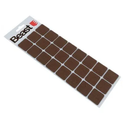 Zdjęcie produktu dla Samoprzylepne ślizgacze filcowe Ślizgacze meblowe 24 sztuki czarne 28x28mm - Ochrona podłogi do mebli