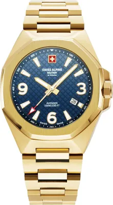 Produktbild von Swiss Alpine Military Herren Uhr Analog Quarz 7005.1115SAM Edelstahl