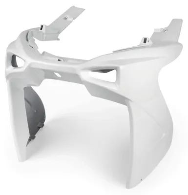 Imagen del producto de Marco para faro delantero blanco, diseño renovado, compatible con Yamaha Aerox hasta el año 2013