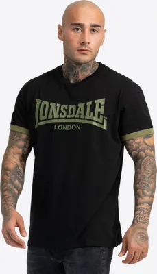 Image de T-shirt homme coupe regular TOWNHEAD Black/Olive M Lonsdale