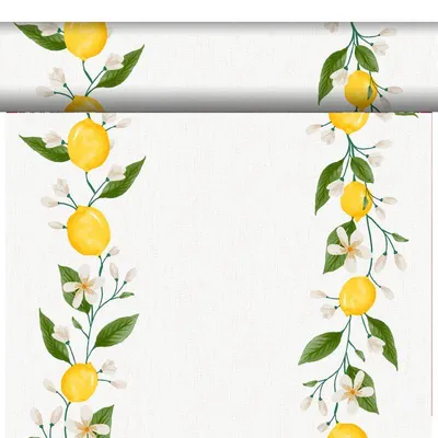 Produktbild von 4x DUNI Bio Dunicel® Tête-à-Tête-Tischläufer 0,4 x 24 m Lemon Fiesta
