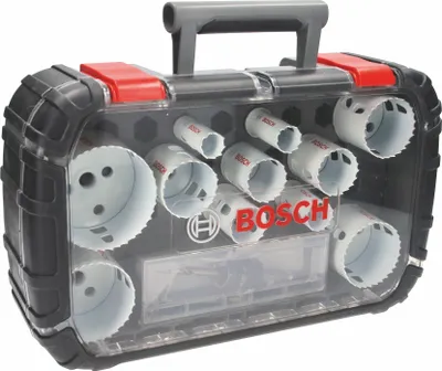 Obrázek produktu pro Bosch 2 608 594 192, Sada, Vrtačka, Kov, Neželezité kovy, Trubka, Sádrokarton, Plast, Dřevo, Černá, Červená, Bílá, Rychlořezná ocel legovaná kobaltem (HSS-Co), 4,4 cm