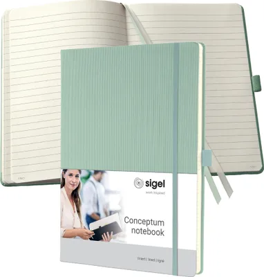 Produktbild von SIGEL CO681 Notizbuch Conceptum - liniert - ca. A4 - grün - Hardcover - 194 S. - PEFC-