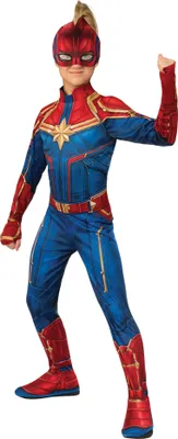 Produktbild von Captain Marvel Classic Superheldin Kinder Karneval Fasching Kostüm 152