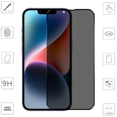 Immagine prodotto di Vetro protettivo per schermo Privacy per Apple iPhone 17e / 16e, 2 pezzi, pellicola antispia H9
