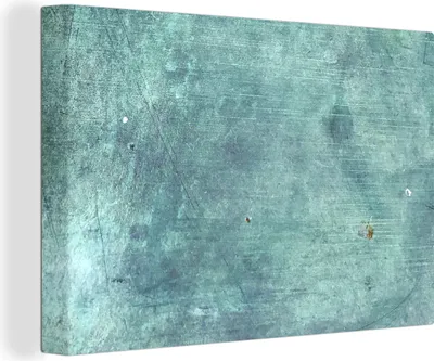 Obrázok produktu pre OneMillionCanvasses® - Obrazy na plátne - 140x90 cm, Modrá - Kov - Hrdza, Nástenná umelecká tlač Nástenná dekorácia - Fotografia na plátne - Obraz na drevenom ráme