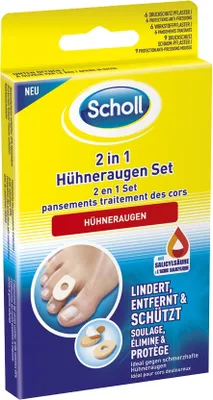 Produktbild von Scholl 2in1 Hühneraugen Set 1 Stück