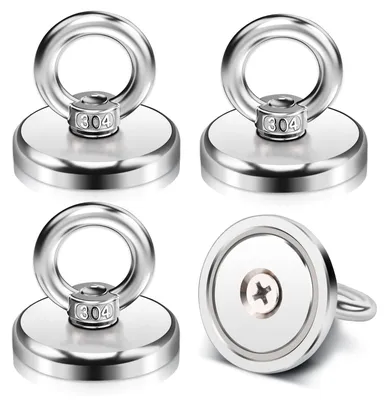 Productafbeelding van 4 Stuks Neodymium Magneten voor Vissen met Haak