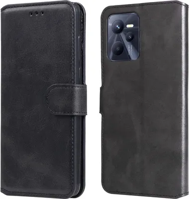 Produktbild von Mobigear Wallet  Realme C35 Hülle Klapphülle Geldbörse - Schwarz