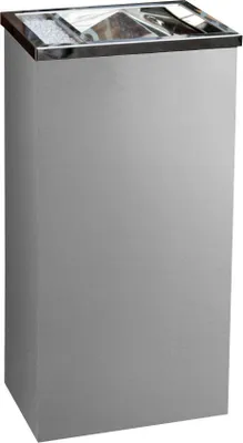 Immagine prodotto di Cestino Gettacarte Posacenere 30,6x60x24,5 cm in Acciaio 17L per Interno Esterno