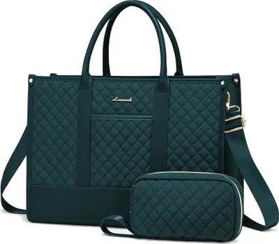 Obrázok produktu pre Laptop Bag dámy 15,6 palca vodotesné veľké, pracovné tašky kožené notebook taška