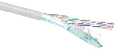 Immagine prodotto di ACT Cavo di installazione solido Cat 6 F/UTP, PVC, CPR euroclasse ECA, 24 AWG, grigio 305 metri C6A F/UTP SOLID PVC ECA 305M (