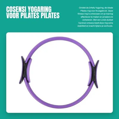 Productafbeelding van Fitnessring Dubbele Handgreep - Pilates Ring - Yogaring - Oefenring - Verbeterde Balans - Schuimgepolsterde Handvatten