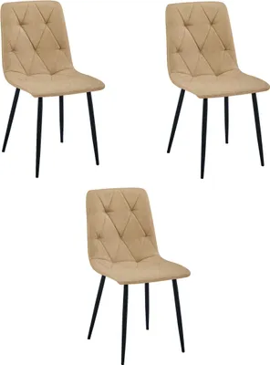 Zdjęcie produktu dla Krzesło LIBRA - brąz materiał / nogi czarne x 3