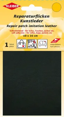 Zdjęcie produktu dla KLEIBER 44090 Łatka ze sztucznej skóry KLEIBER, samoprzylepna, czarna