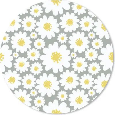Produktbild von MuchoWow® Mauspad Mousepad Mädchen - Gänseblümchen - Blumen - Muster - Mädchen - Weiß - Kinder - Kinder 20x20 cm - Mousepads - Maus Mat - Pad - Mausunterlage - Schreibtischmatte