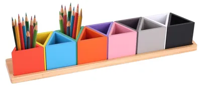 Obrázok produktu pre Držiak na ceruzky – Drevený organizér s 11 nastaviteľnými priehradkami – Držiak na farebné ceruzky – Držiak na perá – Stolový organizér – Vhodný pre deti a kancelárie – Držiak na farebné ceruzky