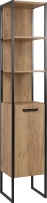 Imagen del producto de FURNLUX, armario alto Brooklin, roble y . 35 cm / Color principal: Beige / Dimensiones: 35 x 185 x 33 cm