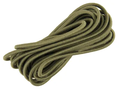 Gummikordel, Gummiband, Gummischnur, Zopfgummi, khaki