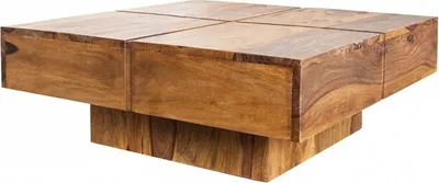 Produktbild von riess-ambiente Design Massivholz Couchtisch BOLT 70cm braun Sheesham stone finish