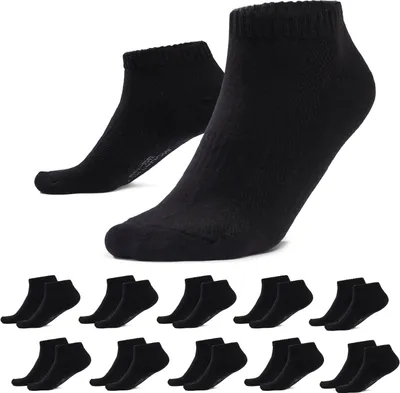 Produktbild von MOUNTREX® Sneaker Socken Damen & Herren (10 Paar) - Weich & Elastisch - Handgekettelte Spitze - Kurze Socken, Sneakersocken - Schwarz, 43-46
