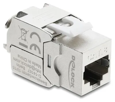Produktbild von Delock Keystone Modul RJ45 Buchse zu LSA Cat.8.1 geschirmt werkzeugfrei