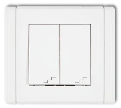 Immagine prodotto di Interruttore doppio Karlik FWP-33, da incasso, colore bianco