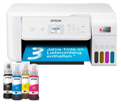 Zdjęcie produktu dla Epson EcoTank ET-2876, Atramentowa, Drukowanie w kolorze, 5760 x 1440 DPI, A4, Bezpośrednie drukowanie, Biały