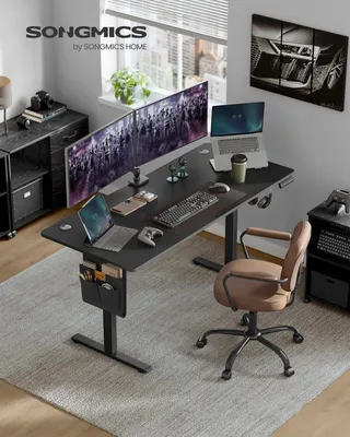 Obrázek produktu pro SONGMICS Výškově nastavitelný stůl elektrický 160 cm 4 výšky černý, productTiles.product.images.aiGenerated