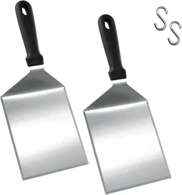Imagen del producto de Espátula de acero inoxidable, versátil, ideal para barbacoas, teppanyaki, jardines y camping