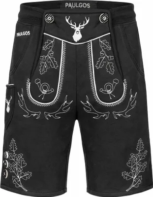 Produktbild von PAULGOS Herren Trachten Jogginghose - Design Trachten Lederhose - JOK5 - in 3 Farben erhältlich - Größe S - 5XL