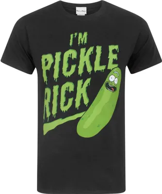 Image de Rick And Morty - "I'm Pickle Rick" T-shirt manches courtes pour homme NS6828 (L) (Noir/Vert)