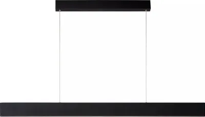 Image de Lustre LED RAYA noir 36 W, blanc chaud, 1 150 lm, métal, dimensions : 138 x 119 x 4 cm, IP20, Lucide