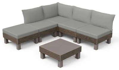 Obrázek produktu pro Keter Elements 5místný modulární set walnut