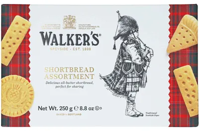 Zdjęcie produktu dla Walkers – mieszanka kruchego ciastka, szkockie ciastka maślane, 250 g
