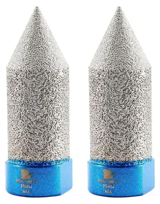Image de Fraise diamantée 0-20 mm, filetage M14, pour céramique, grès, marbre et granit, lot de 2