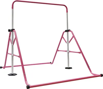 Image de Échelle de gymnastique pour enfants - hauteur réglable 115-155 cm - pliable - acier - capacité de charge 80 kg statique/40 kg dynamique - 107×148 cm - rose