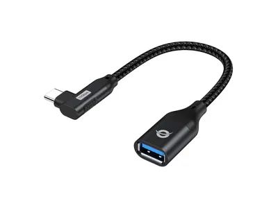 Obrázek produktu pro CONCEPTRONIC Adapter USB-C3.2 90°->USB-A3.0 10Gbs 0.15m sw