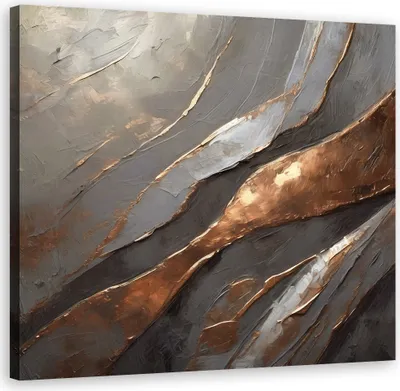 Produktbild von Leinwandbild Glamour-Abstrakte Textur 50x50 Feeby Grau bild für die wand bereit zum aufhängen