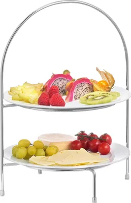 Immagine prodotto di ZELLER PRESENT Etagere f. piatto grande 29x27x39cm metallo cromato