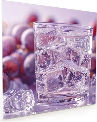 Produktbild von Küchenrückwand Spritzschutz Glas mit Motiv Traubeneisgetränk 40 x 40 cm