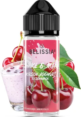 Produktbild von Belissia Shake and Make Kirsch-Joghurt - 10ml hochdosiertes Lebensmittelaroma + 120ml Schüttelflasche - Für Backen, Speisen, Getränke, DIY & Raumduft