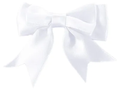 Produktbild von Geschenkband 100 Stück - Doppelte Dekorative Schleife - Fertige Schleife - Satinband 6x7 cm - Langlebiges Polyester - Wiederverwendbar für DIY Dekoration - Dekorationsschleife