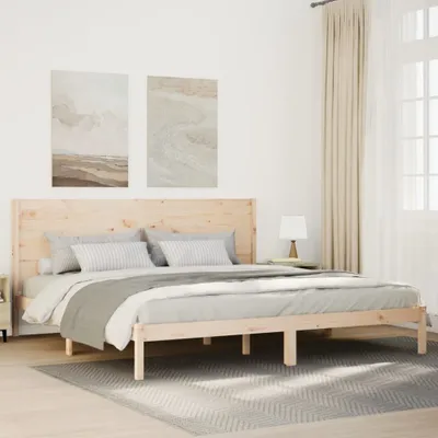 Image de Maison Exclusive - Cadre de lit extra long sans matelas 200x220 cm bois massif