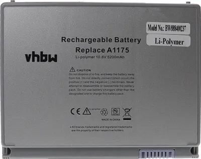 Produktbild von vhbw Akku kompatibel mit Apple Macbook Pro 15 MA601TA/A, 15 MA601J/A, 15 MA601KH/A, 15 MA601LL, 15 MA601LL/A Notebook (5200 mAh, 10,8 V, Li-Polymer)