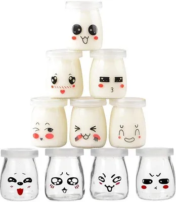 Produktbild von Joghurtgläser, 100 ml - Set mit 10 Stück - Mit Deckel