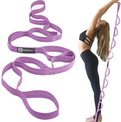 Produktbild von Famanu Stretchband für Physiotherapie, Yoga und Pilates - 10 oder 12 Schlaufen
